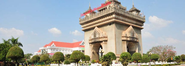 Triumph Bogen in der Hauptstadt Vientiane in Laos