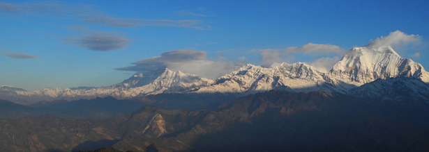 Ausblick auf den Himalaya Große Annapurna Runde Trekking Reise Nepal