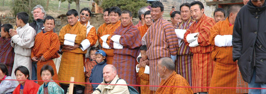 Das Klosterfest findet einmal im Jahr in Bhutan statt
