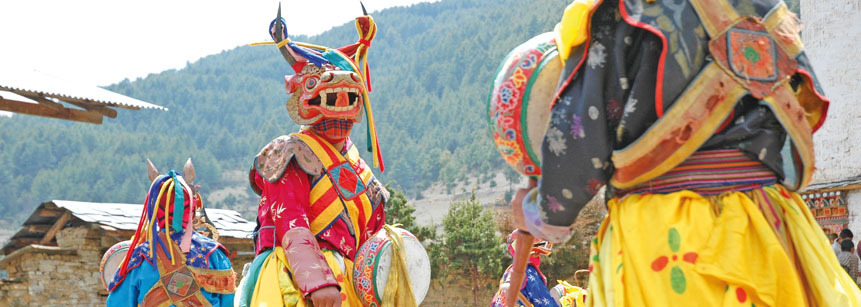 Klosterfest Maskentanz Bhutan
