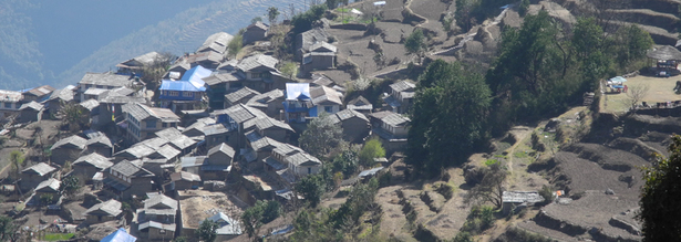 Trekking Weg von Ghandruk nach Sarangkot  auf einer Nepal Gruppenreise