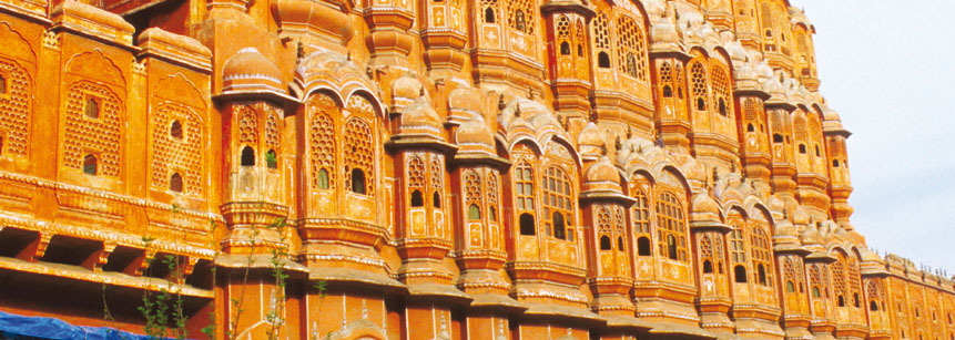 Palast der Winde, das Hawa Mahal in Jaipur / Rajasthan / Indien