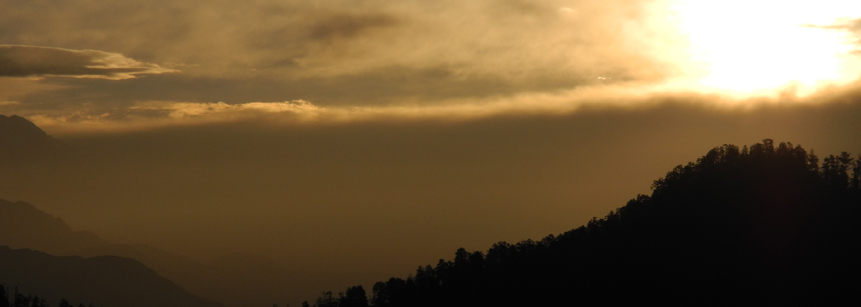 Sonnenaufgang während des Annapurna Trekkings in Nepal