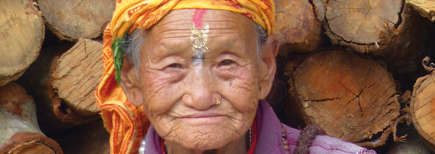 Nepalesin während einer Nepal Reise