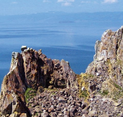Baikalsee Reise in Sibirien Russland Blick auf den Baikalsee in Sibirien