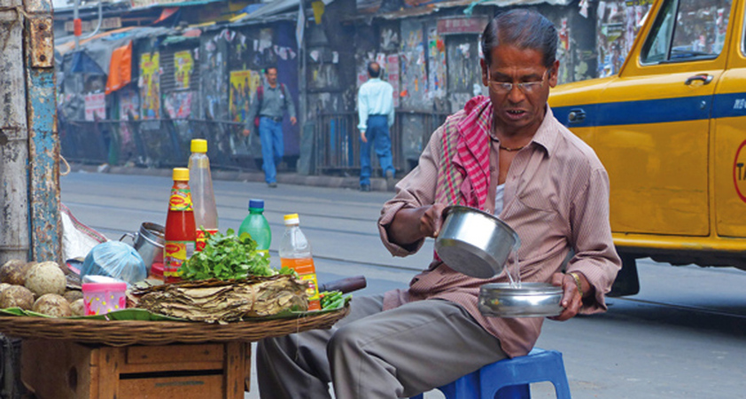 Indische Garküche auf einer Indien Reise 