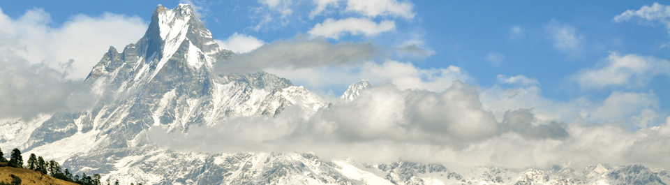 Blick auf den Berg Machapuchare in Nepal