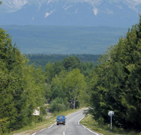 Strasse auf Russland Reise in Sibirien Strasse auf Sibirien Reise in Russland