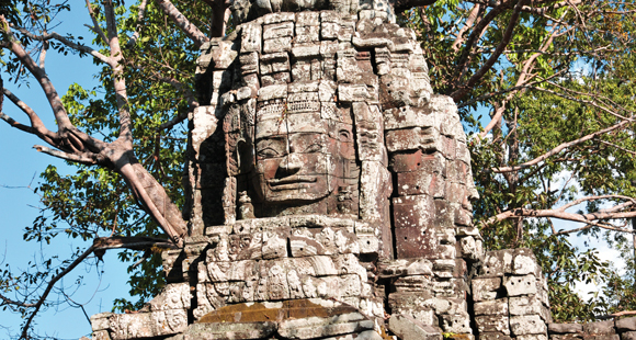 Bayon Tempel in Angkor auf einer Kambodscha Reise
