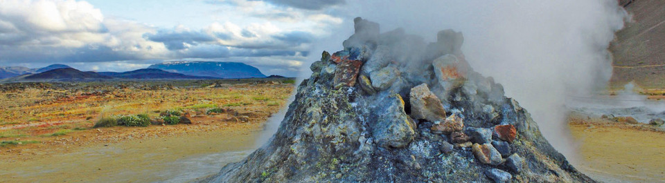 Geothermalgebiet bei Námaskarð auf Island am Mývatn